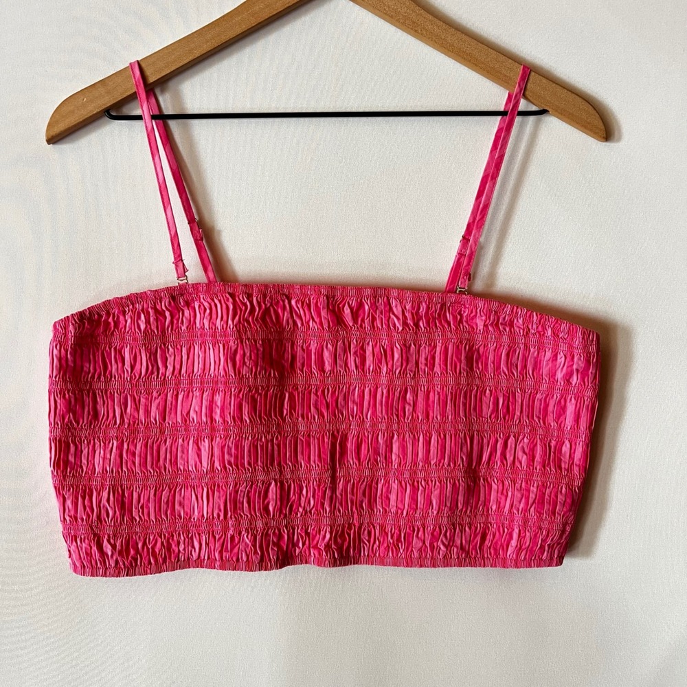 A New Day Ribbed Crop Tank Top Bandeau Stretchy Sleeveless Y2K Summer Casual